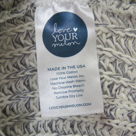 Love Your Melon Gray Speckled Knit Shawl Poncho Sweater Size One Size - Picture 4 of 4